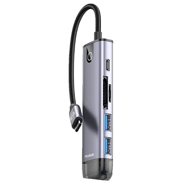 هاب USB TYPE C به HDMI 4K و USB 3.0 با 10 پورت مدل مک دودو مدل HU-742